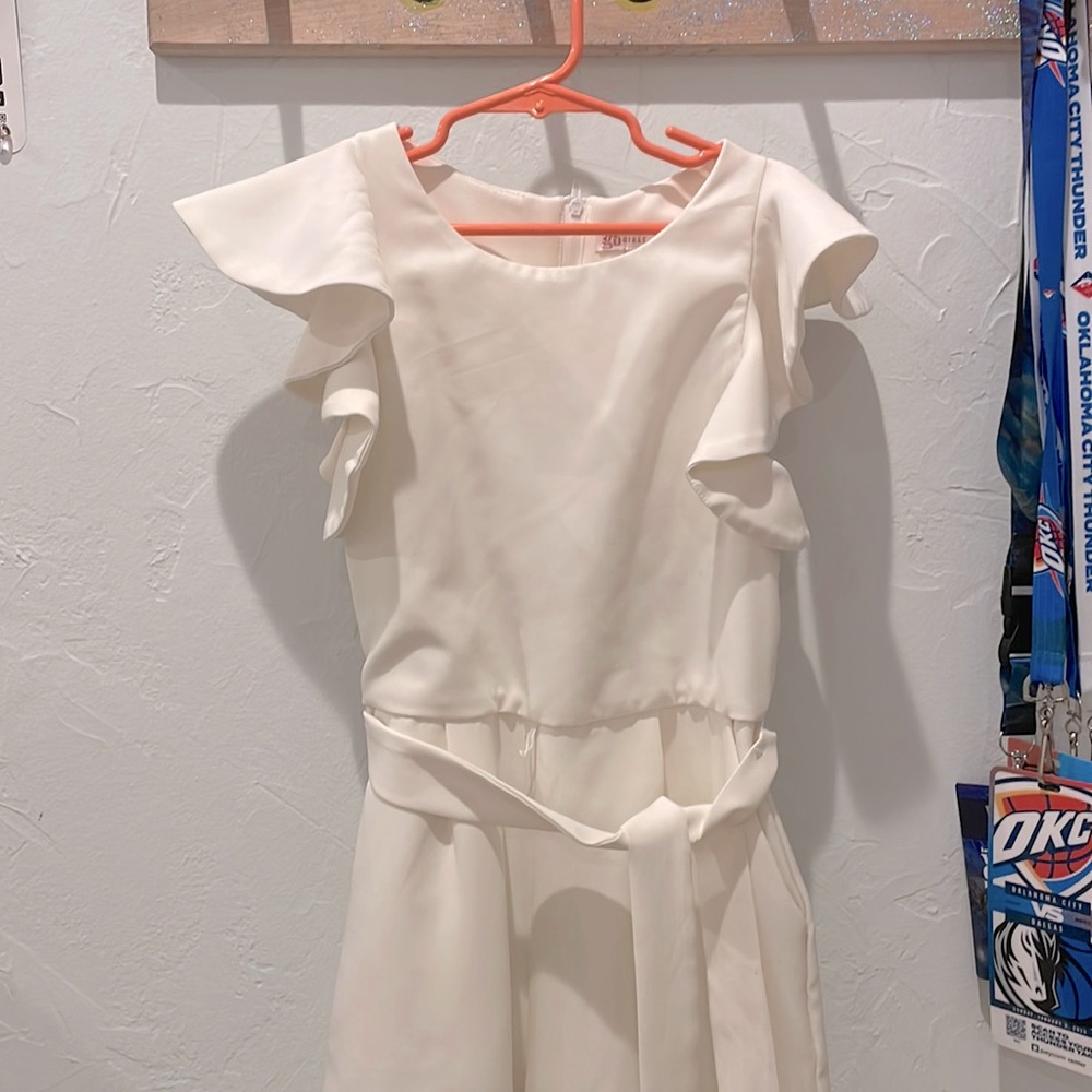 Gb girls white jumpsuit girls sz 10